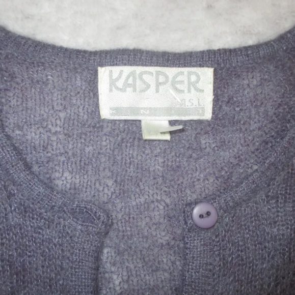 Vintage Kasper mohair blend cardigan - Picture 3 of 3
